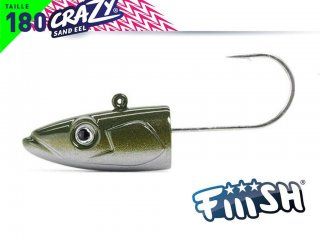 Fiiish Crazy Sand Eel CSE1287 180 Jig Head Extra Deep 55g Kaki 2pcs