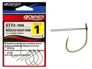 Owner Weedless Wacky Hook 1/0