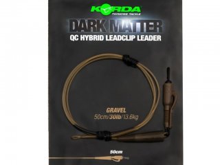 Korda Dark Matter Leader QC Hybrid Clip 50cm Gravel