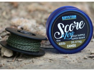 Kryston Score Zero Braided Leader Camou 10m, 45lb
