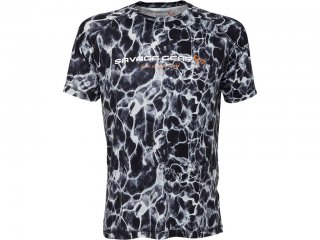 Savage Gear Night UV T-Shirt Black Waterprint L