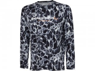 Savage Gear Night UV Long Sleeve Shirt Black Waterprint XXL