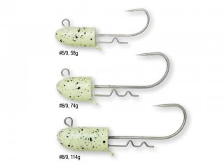 Savage Gear Bullet JigHead 5/0, 58g Glow