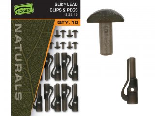 Fox Edges Naturals Slik Lead Clip & Pegs 10, 10pcs