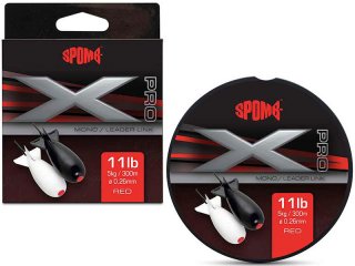 Fox Spomb X Pro Mono Leader 300m, 0.26mm Red