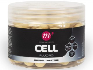 Mainline Baits Fluoro Dumbell Wafters 12x15mm Essential Cell White