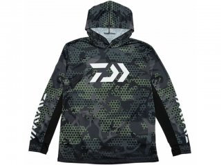 Daiwa Hex Jersey Hoodie Green L