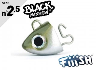 Fiiish Black Minnow BM1000 Jig Head Search 12g Khaki 2pcs