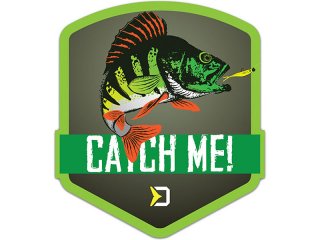 Delphin Catch Me Perch Sticker 9x8cm