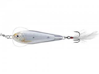 LiveTarget Flutter Shad Spoon 60mm, 21g Silver/Pearl