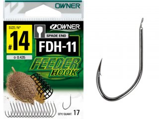 Owner Feeder Hook FDH-11 Black Chrome 14