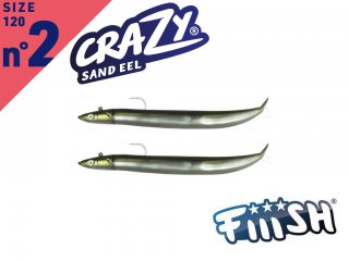 Fiiish Crazy Sand Eel 120 CSE528 Double Combo Off Shore 15g Khaki 2pcs