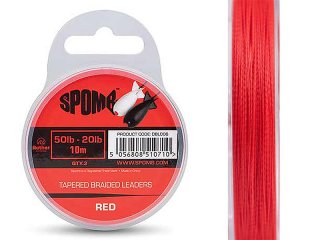 Fox Spomb Tapered Braided Leaders Red 10m