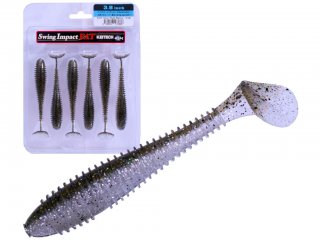 Keitech Scented Soft Swimbait Lure Impact Fat 3.8inch Silver Flash Minnow