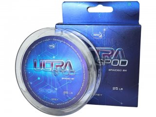 Katran Ultraspod Braided 8X Gray 300m, 0.18mm