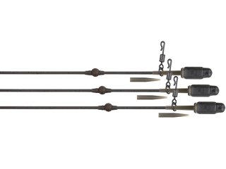 Fox Edges Tuff Tungsten Tubing Heli-Clip Rigs Naturals 3pcs