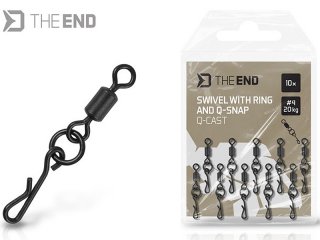 Delphin The End Q-Cast Swivel With A Ring and a Quick Clip 4, 10pcs