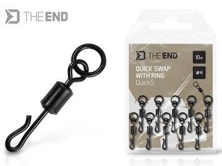 Delphin The End Quick Swap Swivel with a Ring 4, 10pcs